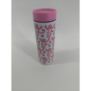 Starbucks X Roller Rabbit 16oz Stainless Steel Tumbler Pink Money Holiday Cup
